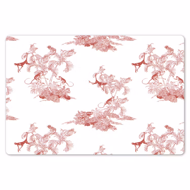 Chimpansee - Beplanting - Rood Placemat vinyl groot 368 -zzsfeer1_Kitchenyeah-website