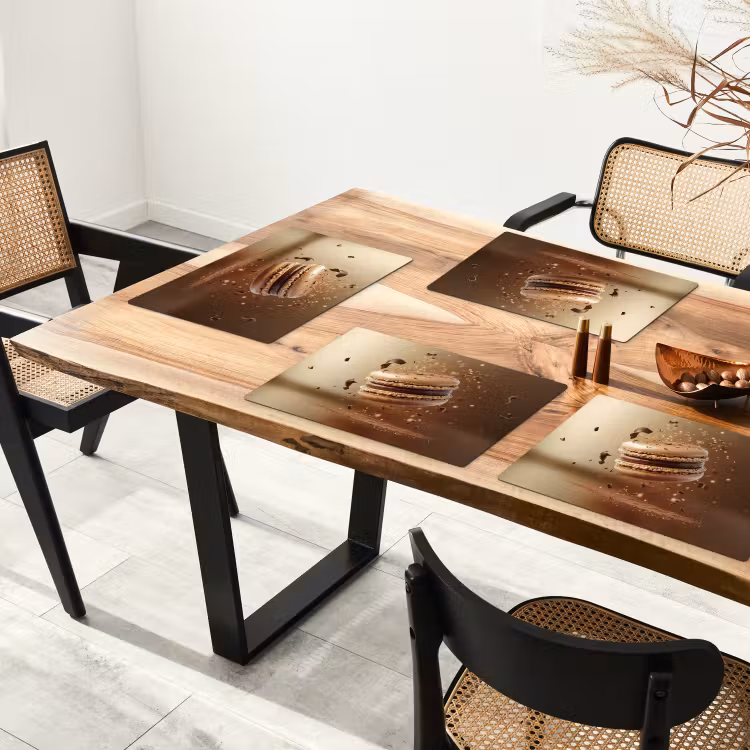 Chocolade - Macarons - Eten - Snoep Placemat vinyl groot -zzsfeer4_Kitchenyeah-website