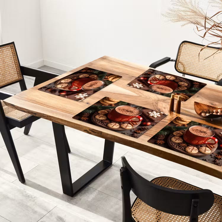 Chocolademelk - Mok - Winter - Kerst - Gezelligheid Placemat vinyl groot -zzsfeer4_Kitchenyeah-website