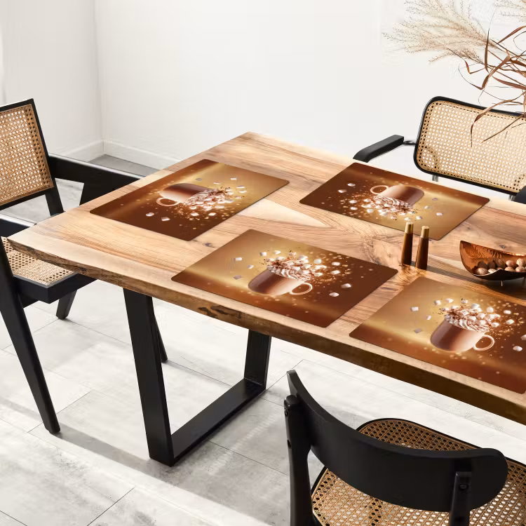 Chocomelk - Drinken - Warm - Bruin Placemat vinyl groot -zzsfeer4_Kitchenyeah-website