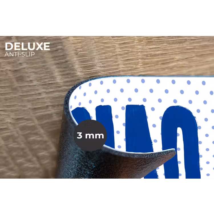 Ciao - Blauw - Stippen Placemat vinyl groot -closeup