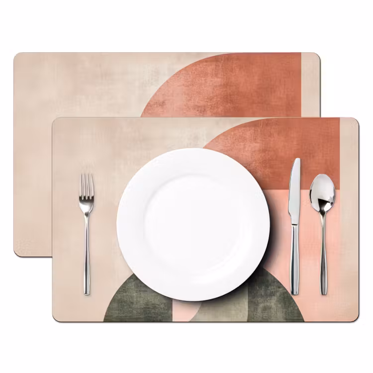 Cirkel - Abstract - Roze Placemat vinyl groot -zzsfeer2_Kitchenyeah-website