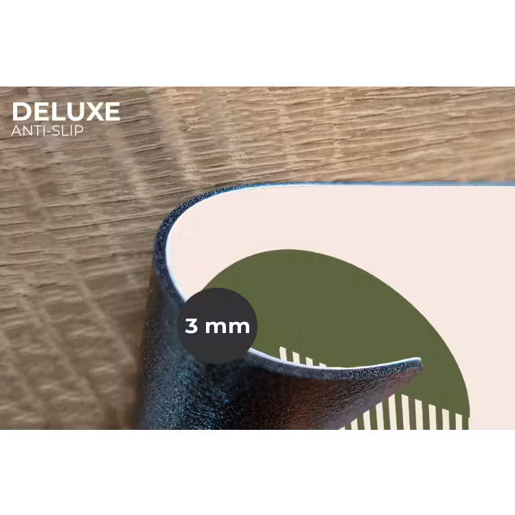 Cirkel - Strepen - Geometrisch - Abstract - Groen Placemat vinyl groot -closeup