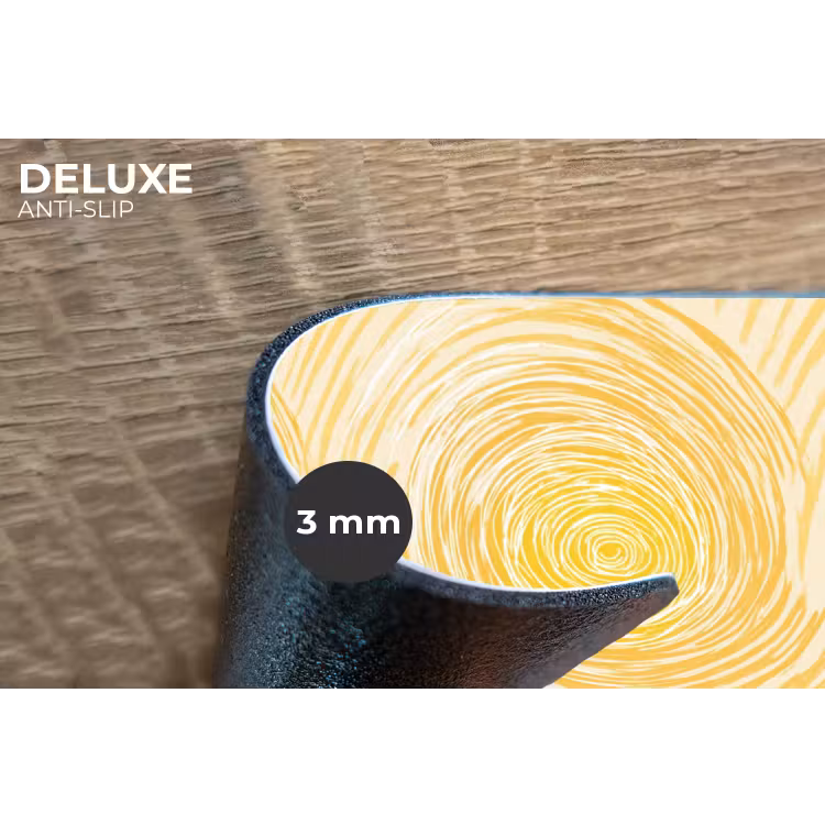 Cirkels - Abstract - Artistiek - Geel Placemat vinyl groot 368 -closeup