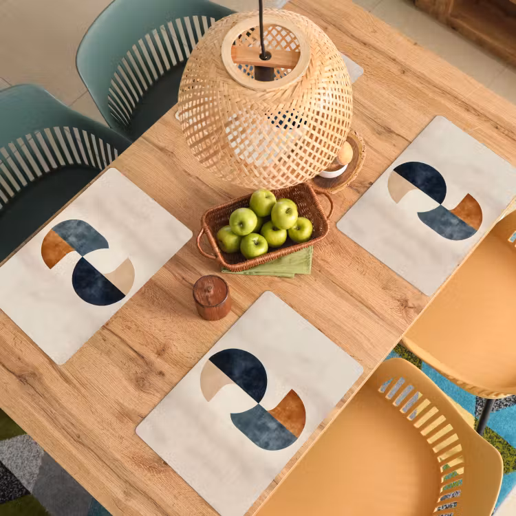 Cirkels - Abstract - Kleurrijk Placemat vinyl groot -zzsfeer5_Kitchenyeah-website