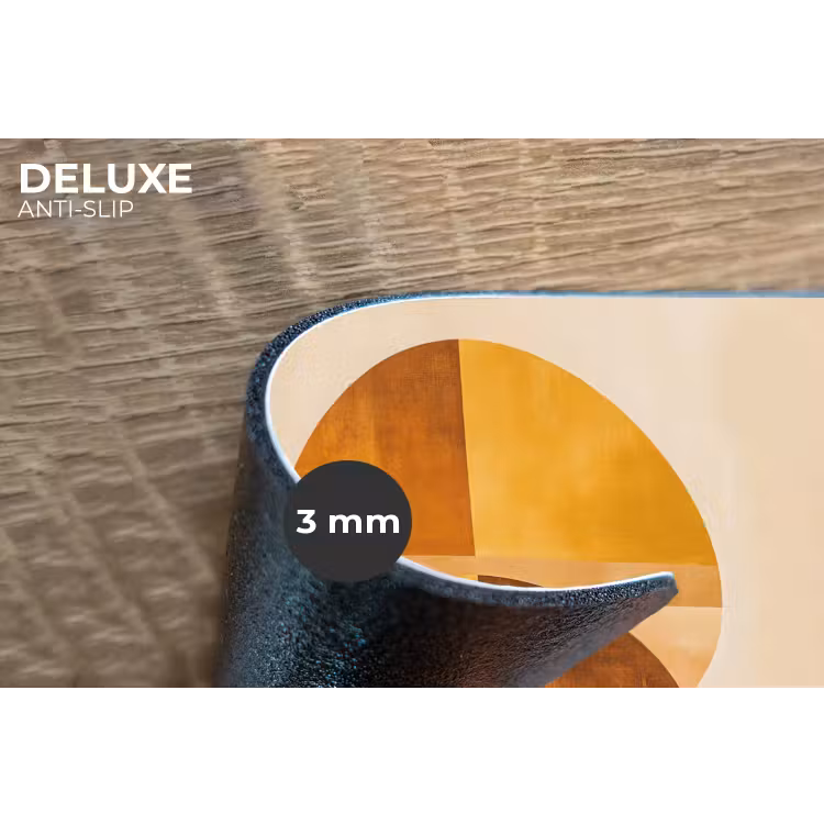 Cirkels - Geel - Minimalistisch Placemat vinyl groot -closeup
