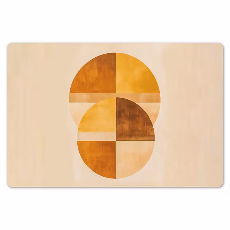 Cirkels - Geel - Minimalistisch Placemat vinyl groot -zzsfeer1_Kitchenyeah-website