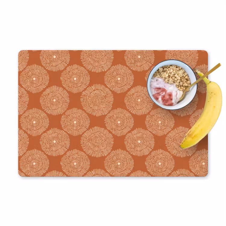 Cirkels - Grafisch - Patroon - Terracotta Placemat vinyl groot 368 -zzzproduct_Kitchenyeah-website