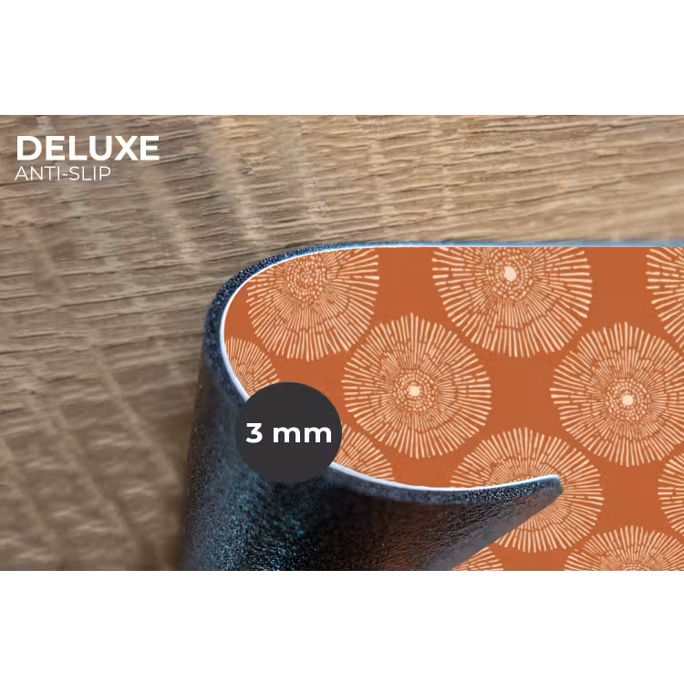 Cirkels - Grafisch - Patroon - Terracotta Placemat vinyl groot 368 -closeup