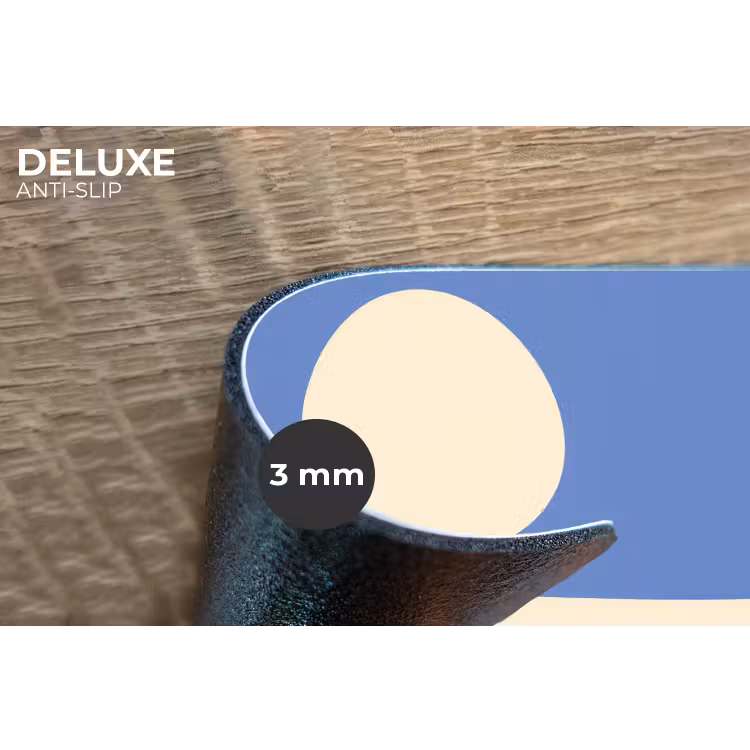 Cirkels - Symmetrisch - Wit - Blauw- Geel Placemat vinyl groot -closeup