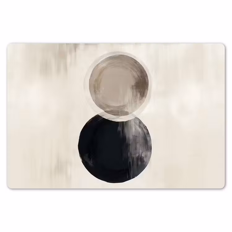 Cirkels - Vorm - Beige - Abstract Placemat vinyl groot -zzsfeer1_Kitchenyeah-website