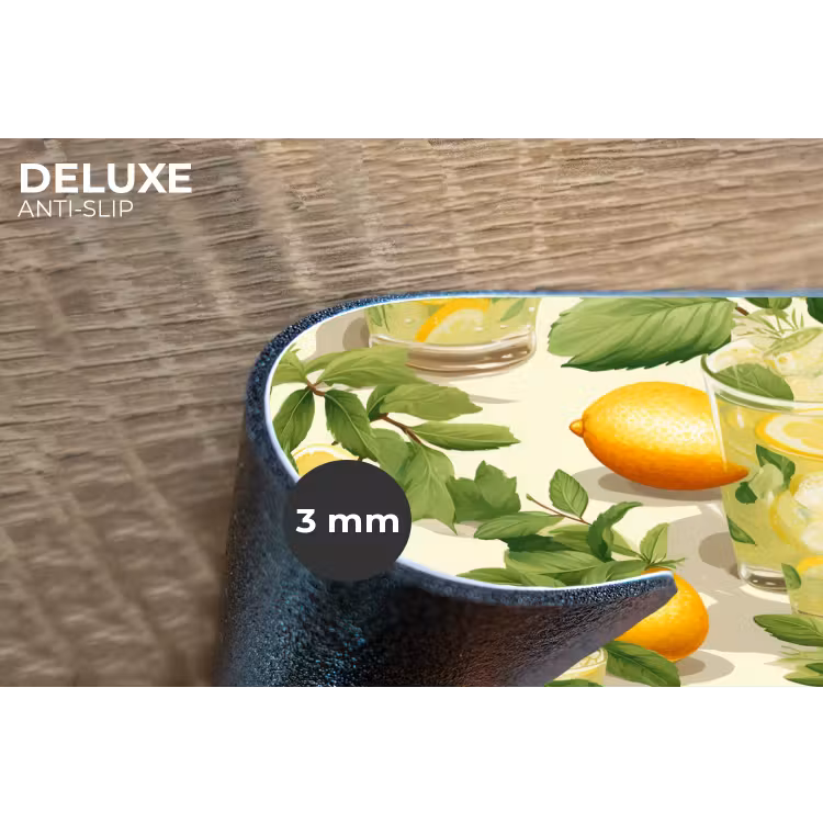 Citroen - Drankje - Glas - Munt Placemat vinyl groot 368 -closeup