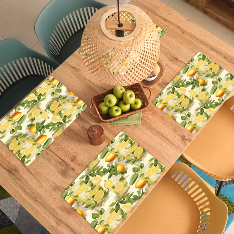Citroen - Drankje - Glas - Munt Placemat vinyl groot 368 -zzsfeer5_Kitchenyeah-website