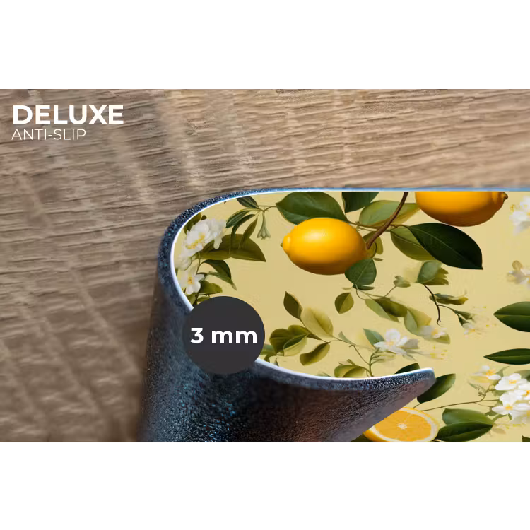 Citroen - Groen - Bloesem Placemat vinyl groot 368 -closeup