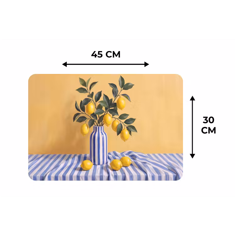 Placemat - 6 stuks - Citroen - Stilleven - Modern - Citroen - Stilleven - Modern Placemat vinyl groot