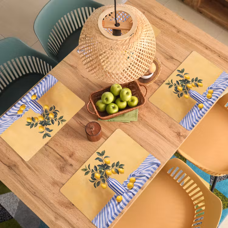 Placemat - 6 stuks - Citroen - Stilleven - Modern - Citroen - Stilleven - Modern Placemat vinyl groot