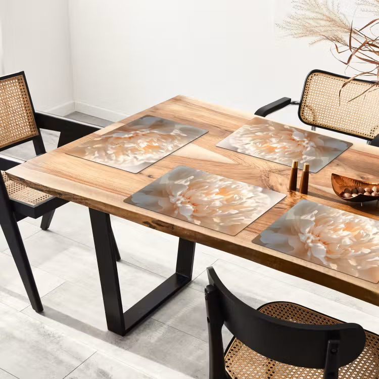 Close up - Pioenroos - Lichtroze Placemat vinyl groot -zzsfeer4_Kitchenyeah-website