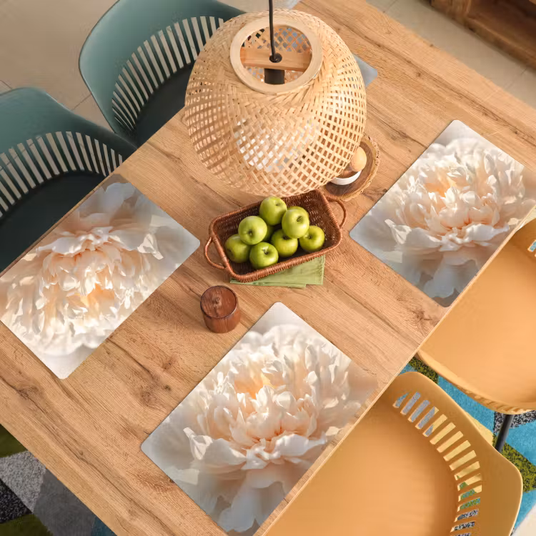 Close up - Pioenroos - Lichtroze Placemat vinyl groot -zzsfeer5_Kitchenyeah-website
