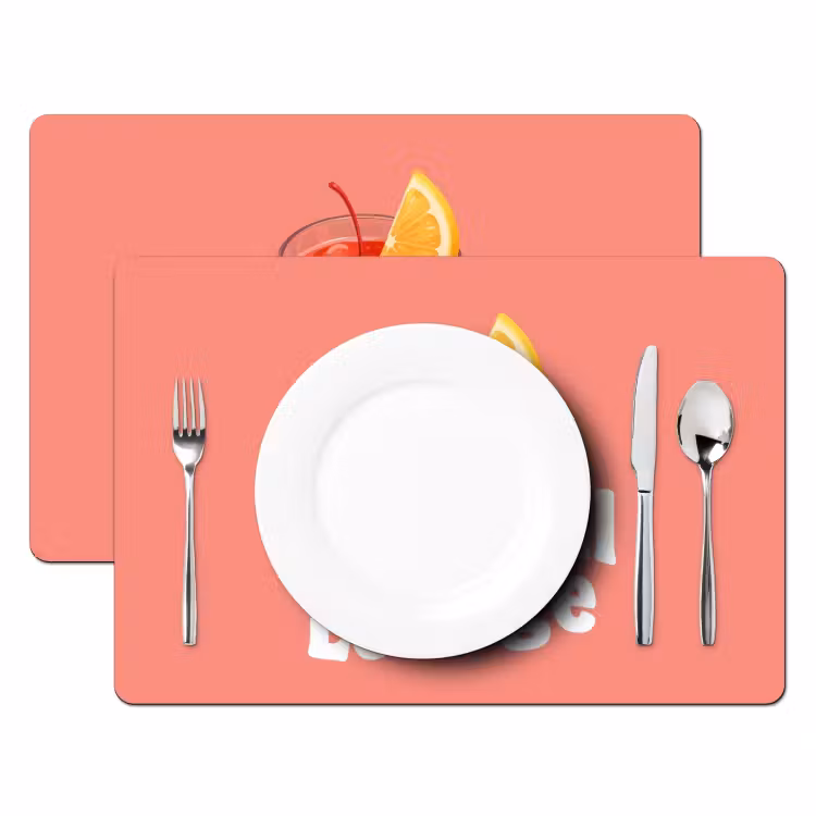 Cocktail Lounge - Glas - Koraal Placemat vinyl groot -zzsfeer2_Kitchenyeah-website