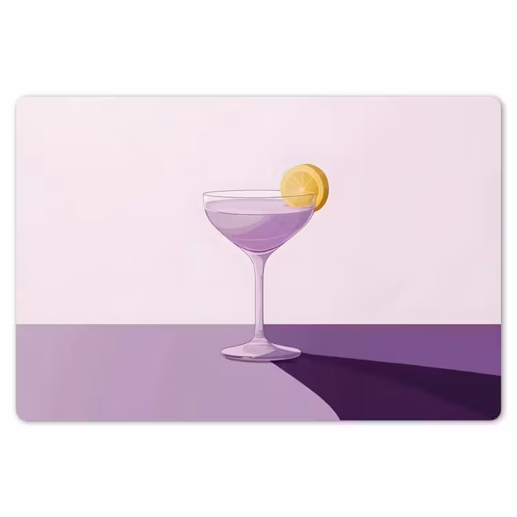 Cocktail - Paars - Minimalistisch - Citroen Placemat vinyl groot -zzsfeer1_Kitchenyeah-website