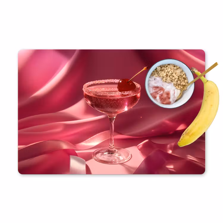 Cocktail - Pink - Luxe Placemat vinyl groot -zzzproduct_Kitchenyeah-website