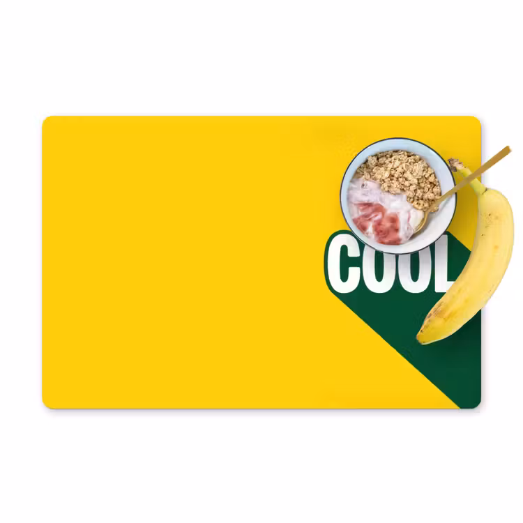 Cool - Geel - Groen Placemat vinyl groot -zzzproduct_Kitchenyeah-website