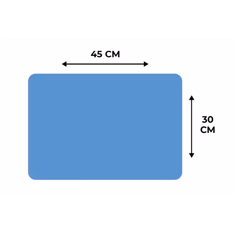 Cornflower - Blue - Blauw Placemat vinyl groot 368 -specs
