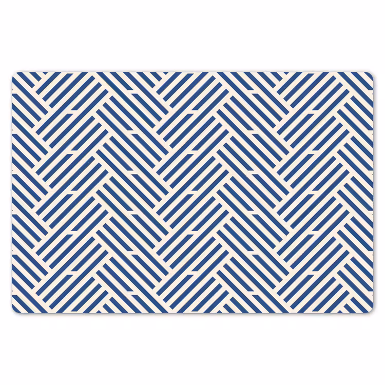 Crème - Blauw - Strepen - Patroon Placemat vinyl groot 368 -zzsfeer1_Kitchenyeah-website