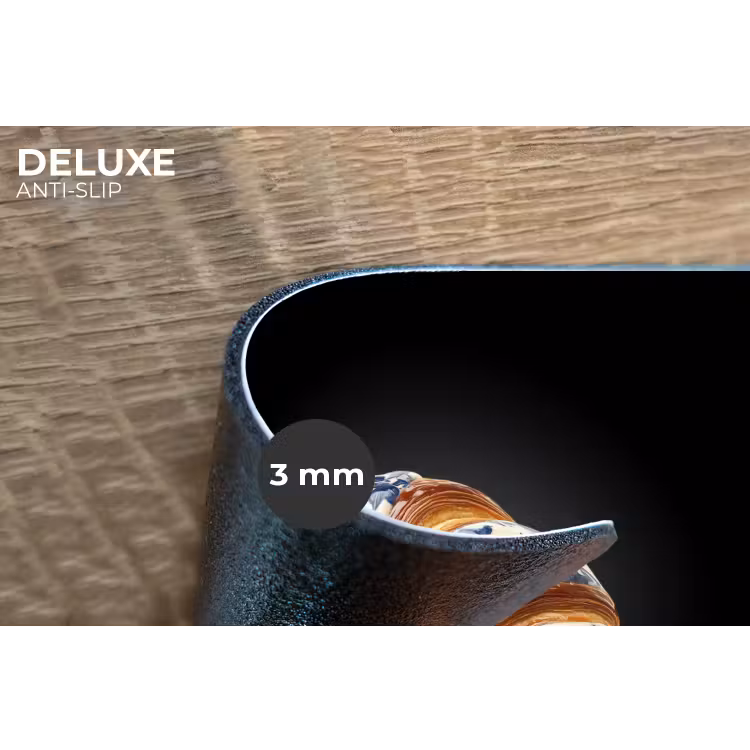 Croissant - Bloemenpatroon - Delftsblauw Placemat vinyl groot -closeup