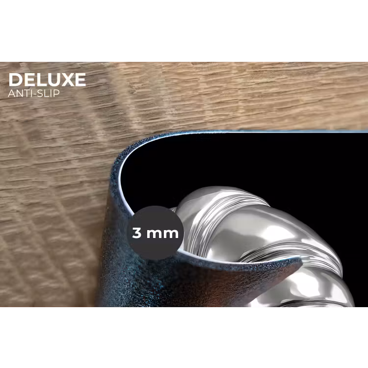 Croissant - Metaal - Zilver Placemat vinyl groot -closeup