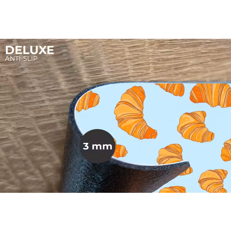 Croissant - Speels - Blauw Placemat vinyl groot 368 -closeup