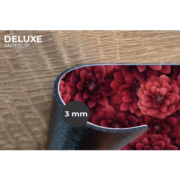 Dahlias - Bloemen - Rood Placemat vinyl groot 368 -closeup