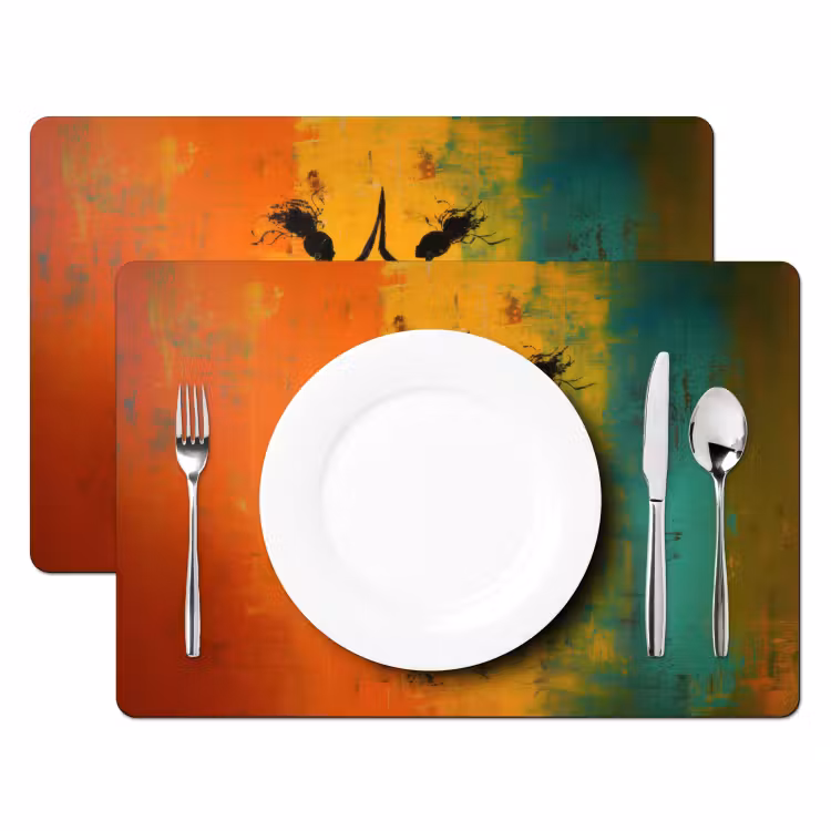 Dansen - Vrouwen - Verfstructuur Placemat vinyl groot -zzsfeer2_Kitchenyeah-website