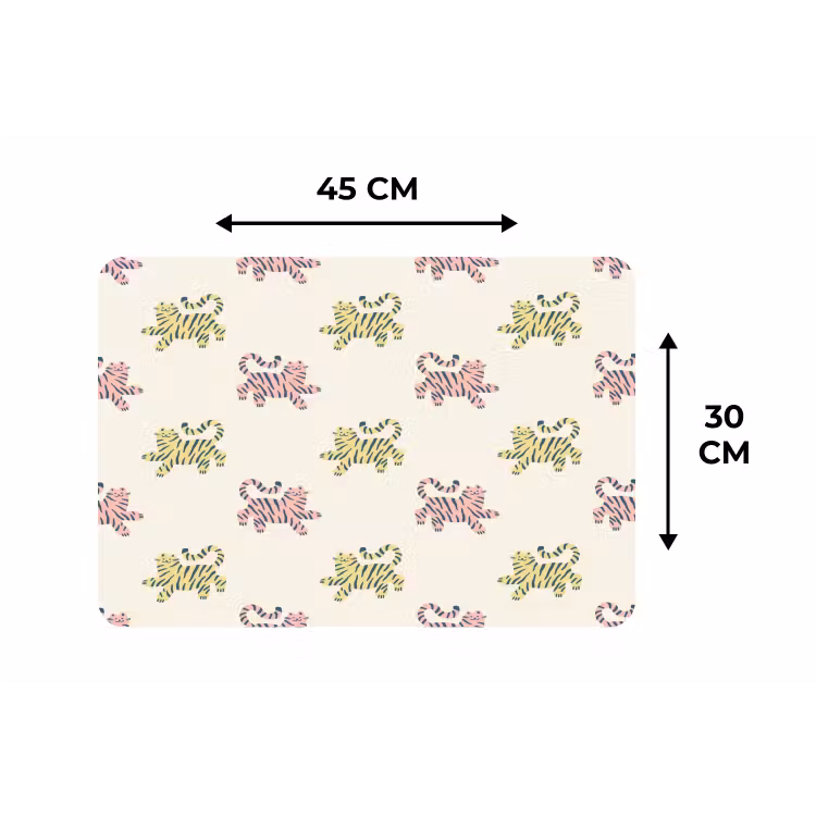 Dansend - Katten - Patroon Placemat vinyl groot 368 -specs