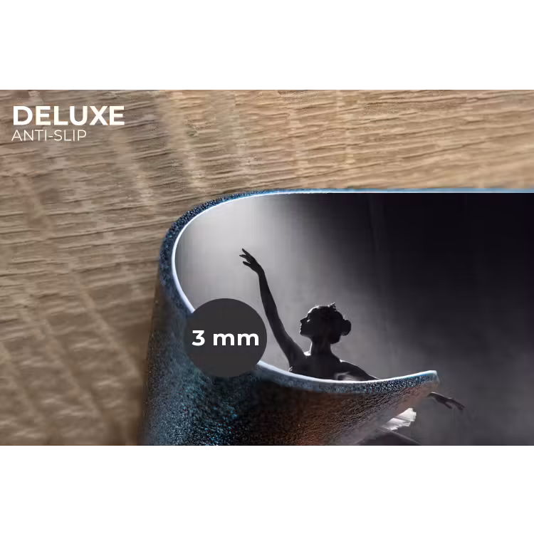 Danser - Podium - Zwart-wit - Kunst - Klassiek Placemat vinyl groot -closeup