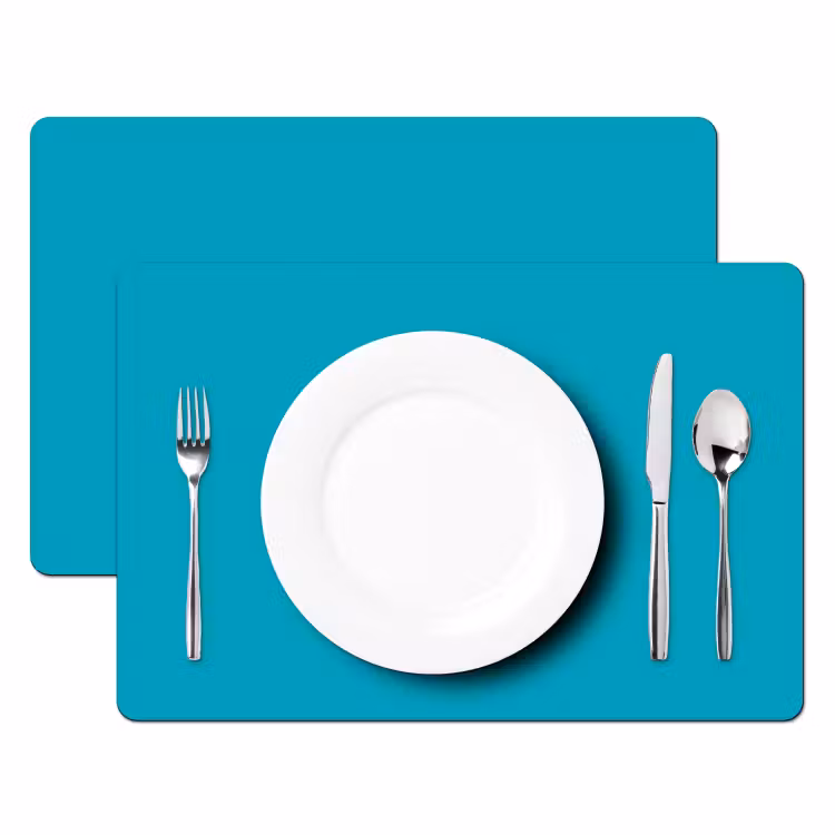 Deep - Turquoise - Turkoois Placemat vinyl groot 368 -zzsfeer2_Kitchenyeah-website