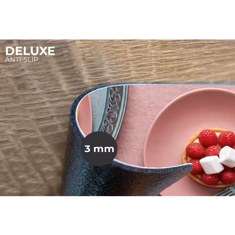 Dessert - Taart - Gebak - Zoet - Roze Placemat vinyl groot -closeup