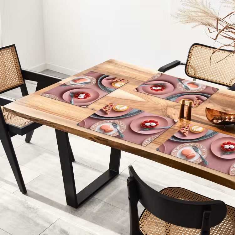 Dessert - Taart - Gebak - Zoet - Roze Placemat vinyl groot -zzsfeer4_Kitchenyeah-website