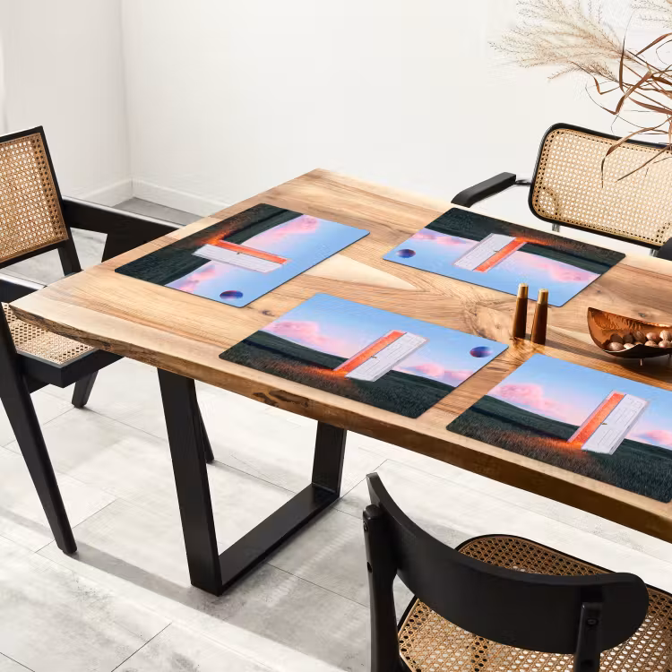 Placemat - 6 stuks - Deur - Fantasie - Ruimte - Deur - Fantasie - Ruimte Placemat vinyl groot