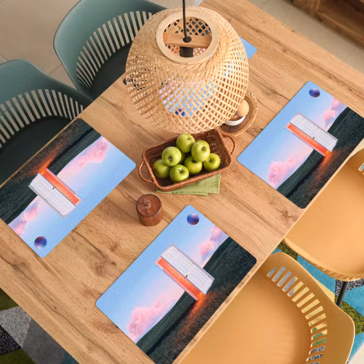 Placemat - 6 stuks - Deur - Fantasie - Ruimte - Deur - Fantasie - Ruimte Placemat vinyl groot