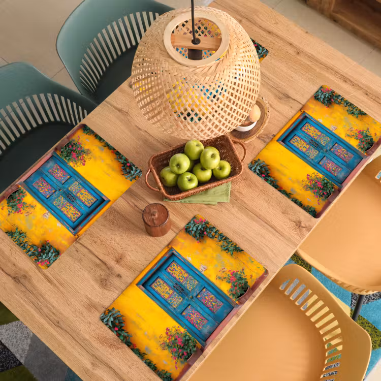 Deuren - Kleurrijk - Planten Placemat vinyl groot -zzsfeer5_Kitchenyeah-website