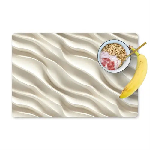 Diagonaal - Golven - Crème Placemat vinyl groot 368 -zzzproduct_Kitchenyeah-website
