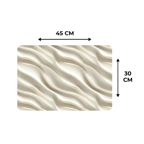 Diagonaal - Golven - Crème Placemat vinyl groot 368 -specs