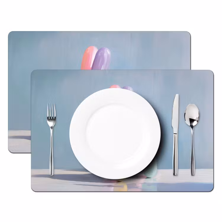 Dier - Ballon - Pasteltinten - Glanzend Placemat vinyl groot -zzsfeer2_Kitchenyeah-website