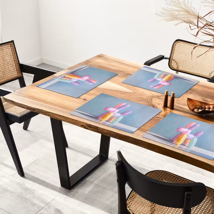 Dier - Ballon - Pasteltinten - Glanzend Placemat vinyl groot -zzsfeer4_Kitchenyeah-website