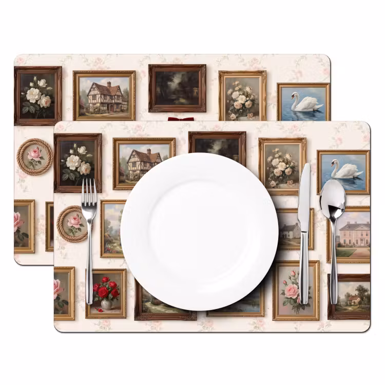 Dier - Kat - Portret - Klassiek Placemat vinyl groot -zzsfeer2_Kitchenyeah-website