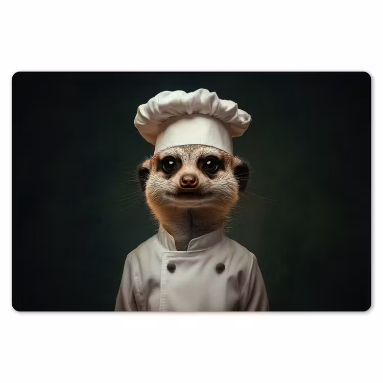 Dier - Kok - Stokstaartje Placemat vinyl groot -zzsfeer1_Kitchenyeah-website