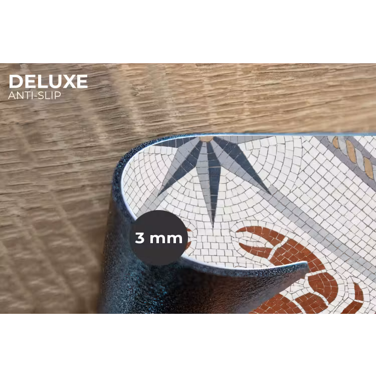 Dier - Mozaïek - Zee - Klassiek - Bruin Placemat vinyl groot -closeup