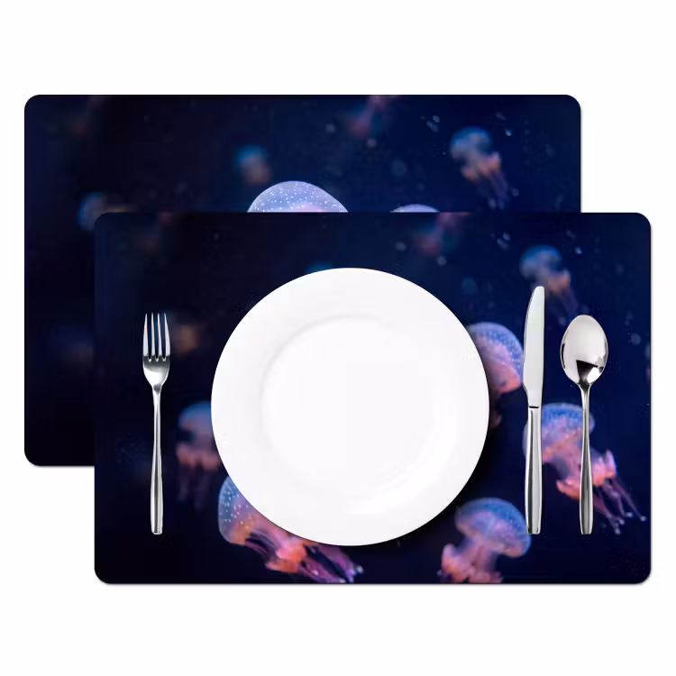 Dier - Onderwater - Natuur - Roze - Mysterieus Placemat vinyl groot -zzsfeer2_Kitchenyeah-website