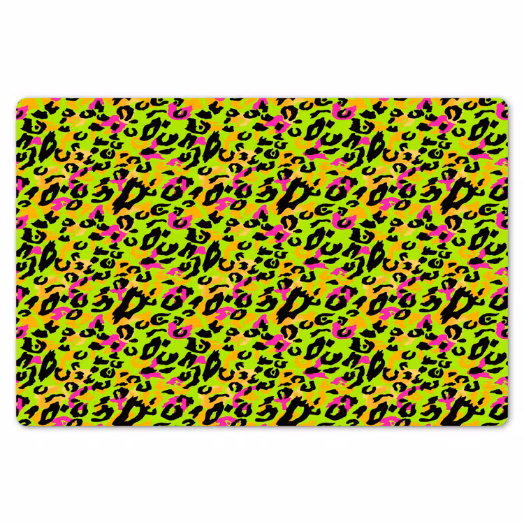 Dieren - Neon - Groen - Panterprint Placemat vinyl groot 368 -zzsfeer1_Kitchenyeah-website